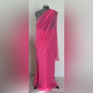 Vintage Pink American Chiffon /Georgette saree